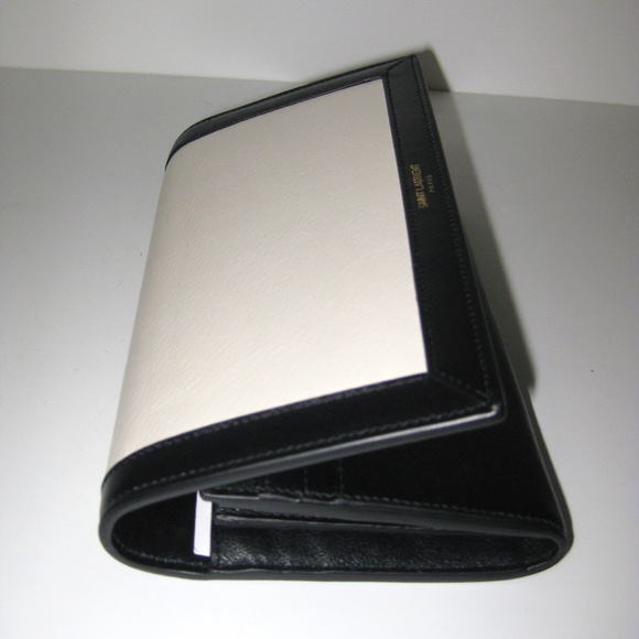 SAINT LAURENT PARIS NWT Black & Bone Large Wallet - Picture 5 of 8